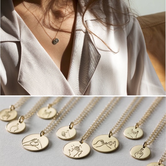 “I Love You” Sign Language ASL Minimalist Necklace - Picture 6 of 16